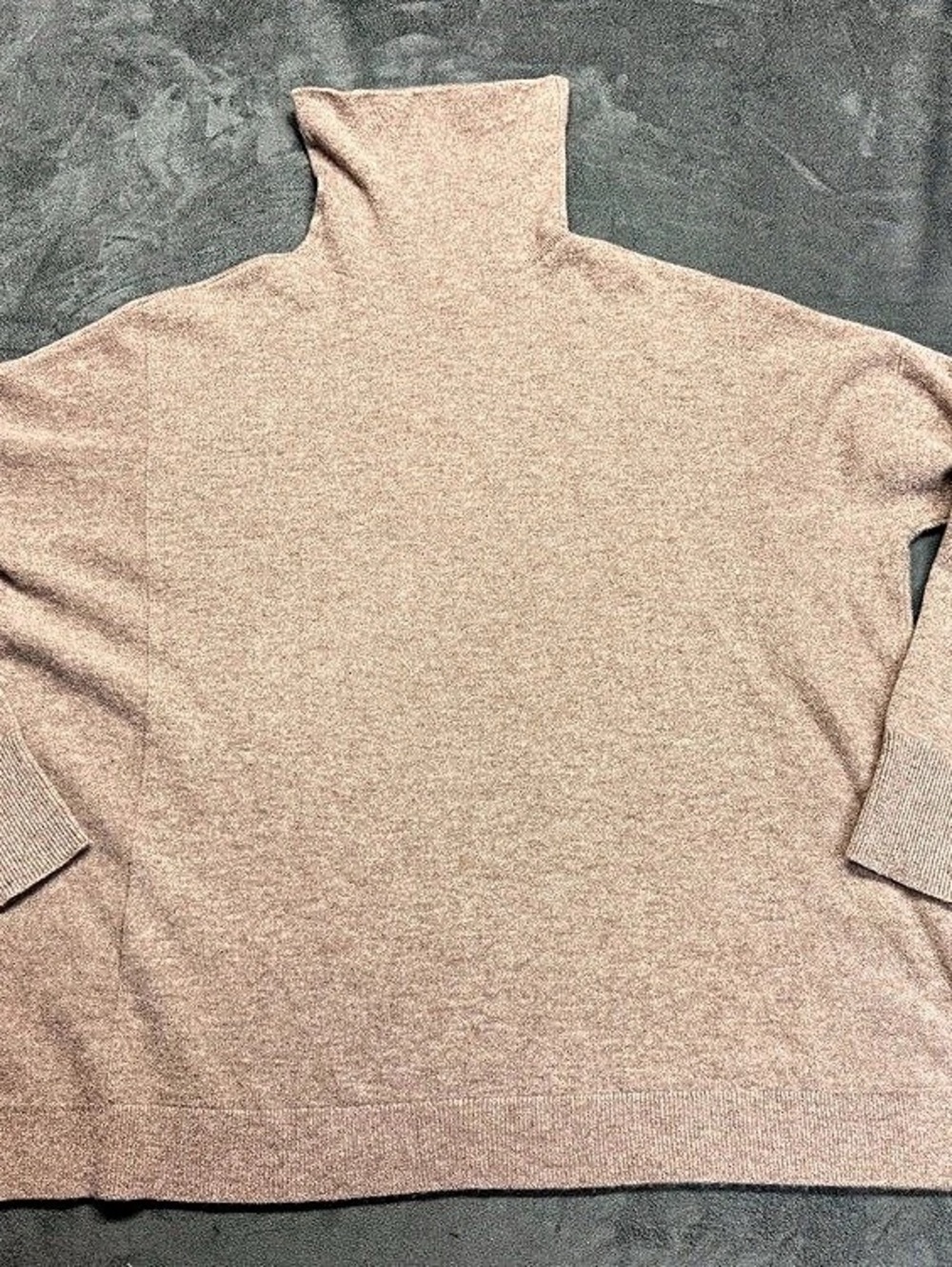 Club Monaco 100% Cashmere Ribbed Mock Neck Sweater S Tan Camel